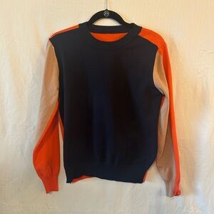 Colorblock long sleeve sweater